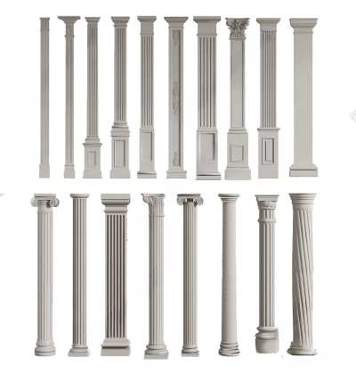 欧式古典石膏罗马柱3D模型下载